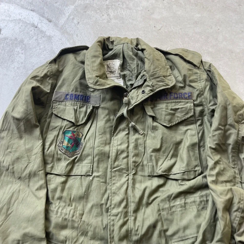 Vintage US Air Force M-65 Field Jacket Small Long Olive Drab OG-107 SAC Patch